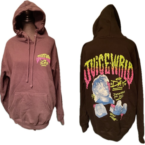 RARE Juice WRLD Day Slime Hoodie Rap 999 Club Dec 9 2021 Chicago United Center M - Picture 2 of 10